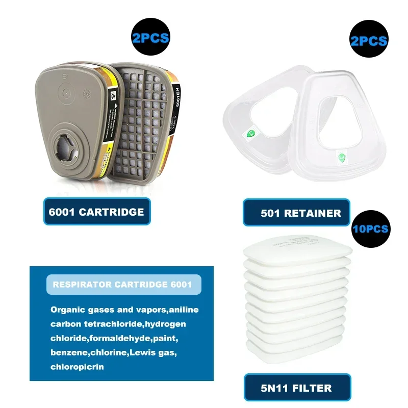6001 6006 Respirator Cartridge - Dust Mask Construction ulasan dan harga