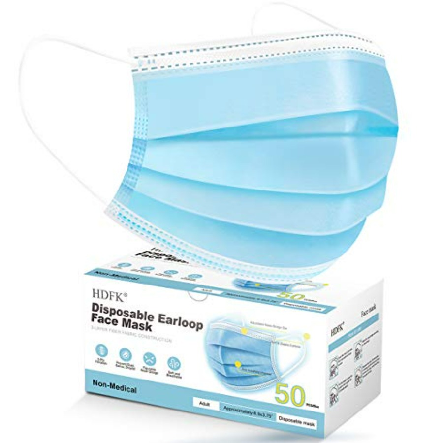 Face Mask Disposable Adults 3P - Disposable Mask Blue ulasan dan harga