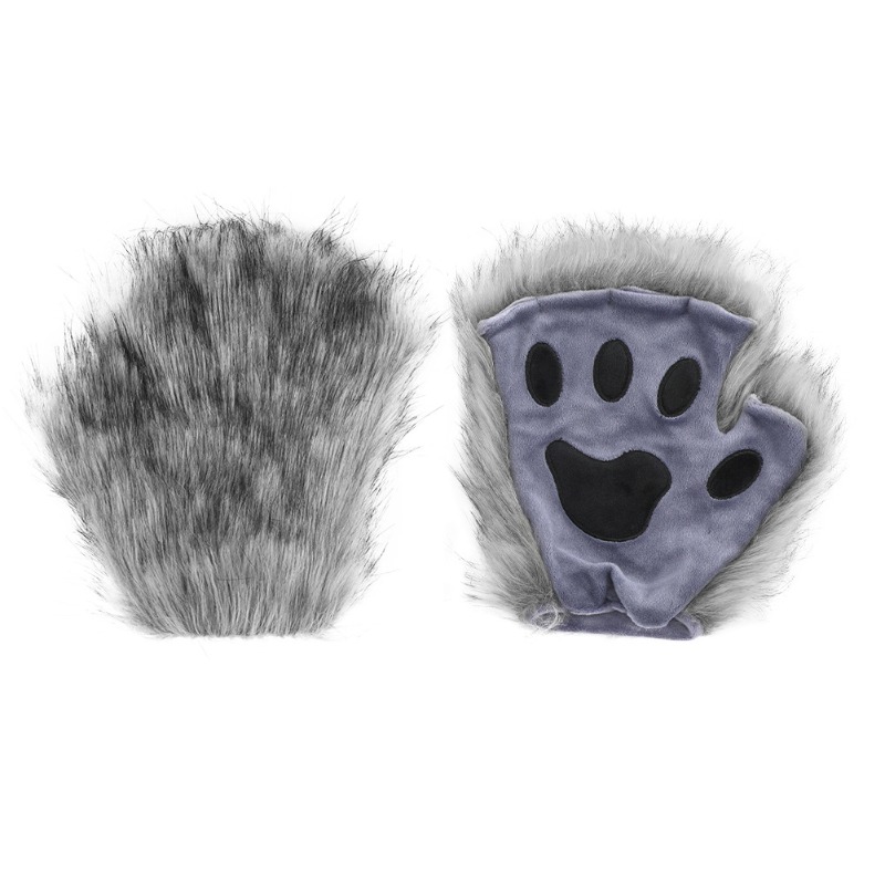 Furry Cat Ears Mask Tail & Paw - Black Face Mask Pack ulasan dan harga