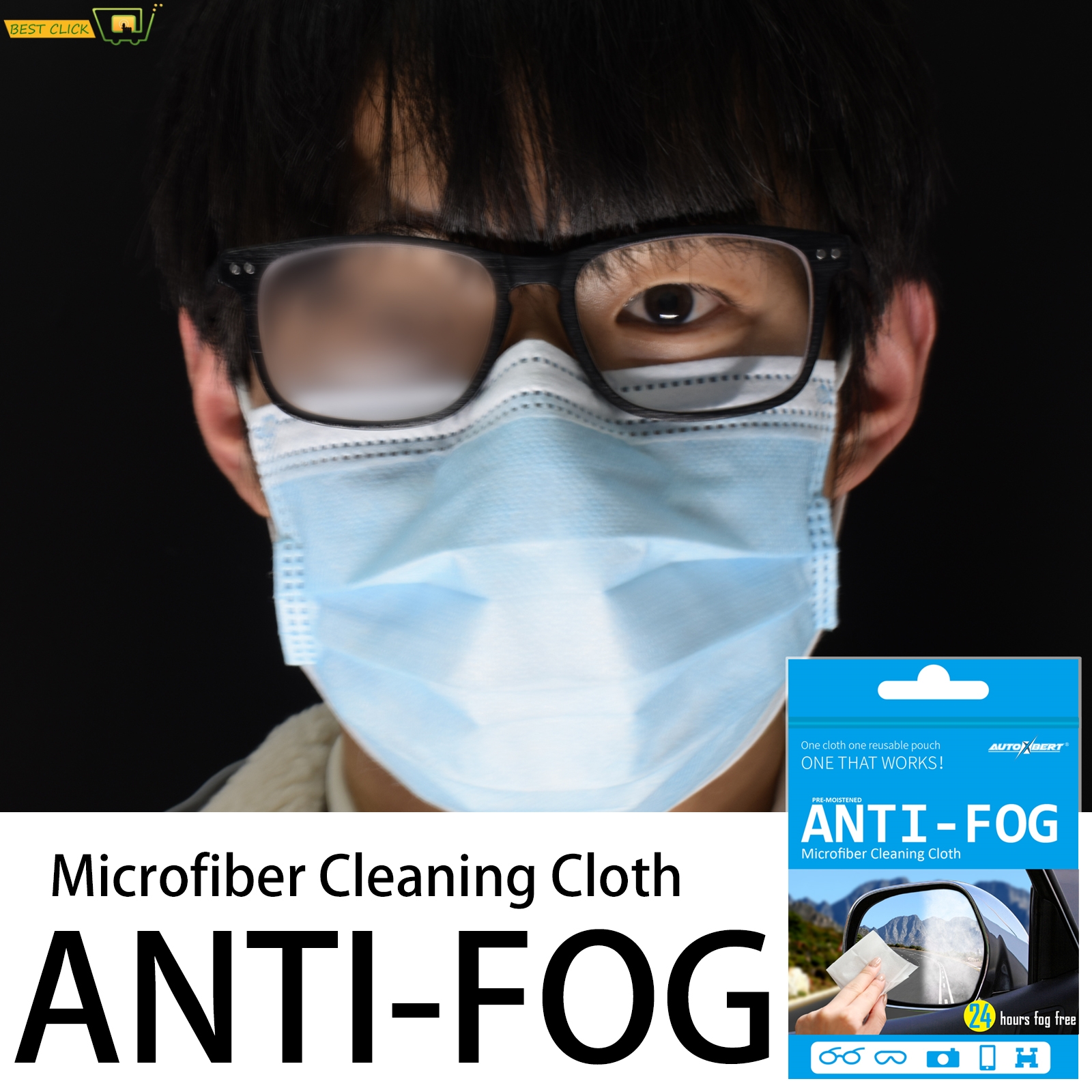 Reusable Anti-Fog Lens Wipes A - Anti Pollution Mask ulasan dan harga