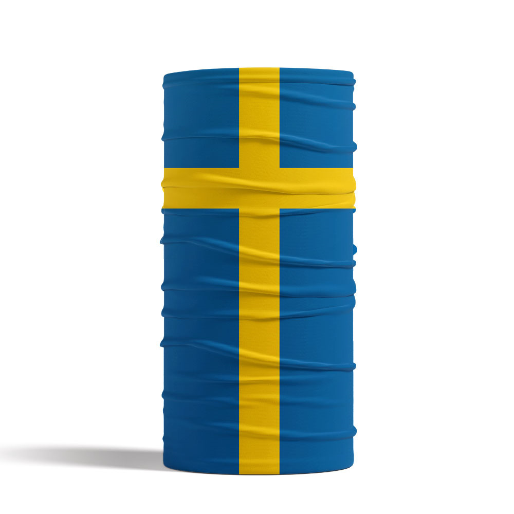Sweden Flag Printed Bandana He - Neck Gaiter Face Cover ulasan dan harga