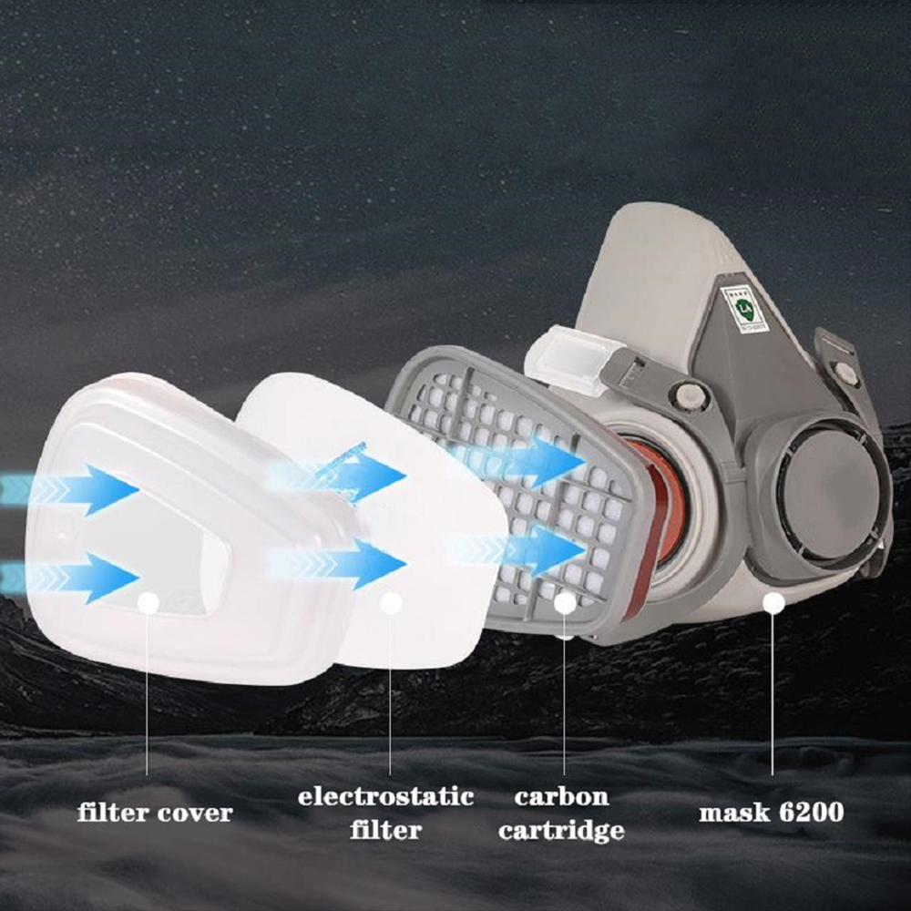 6200 Chemical Half Face Dustpr - Dust Mask Construction ulasan dan harga