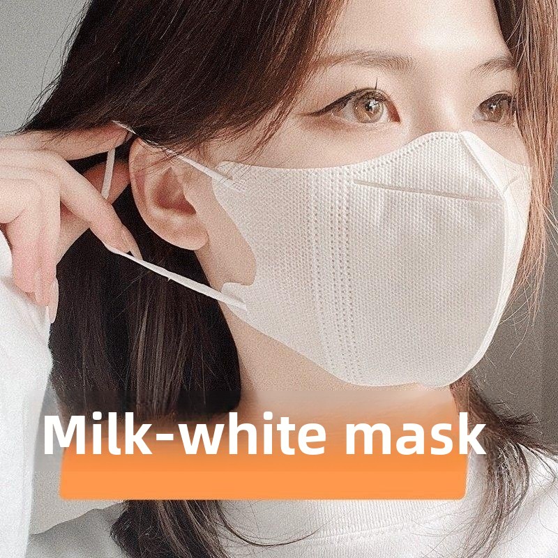 Milk White Breathable Thin Ste - Disposable Surgical Mask ulasan dan harga
