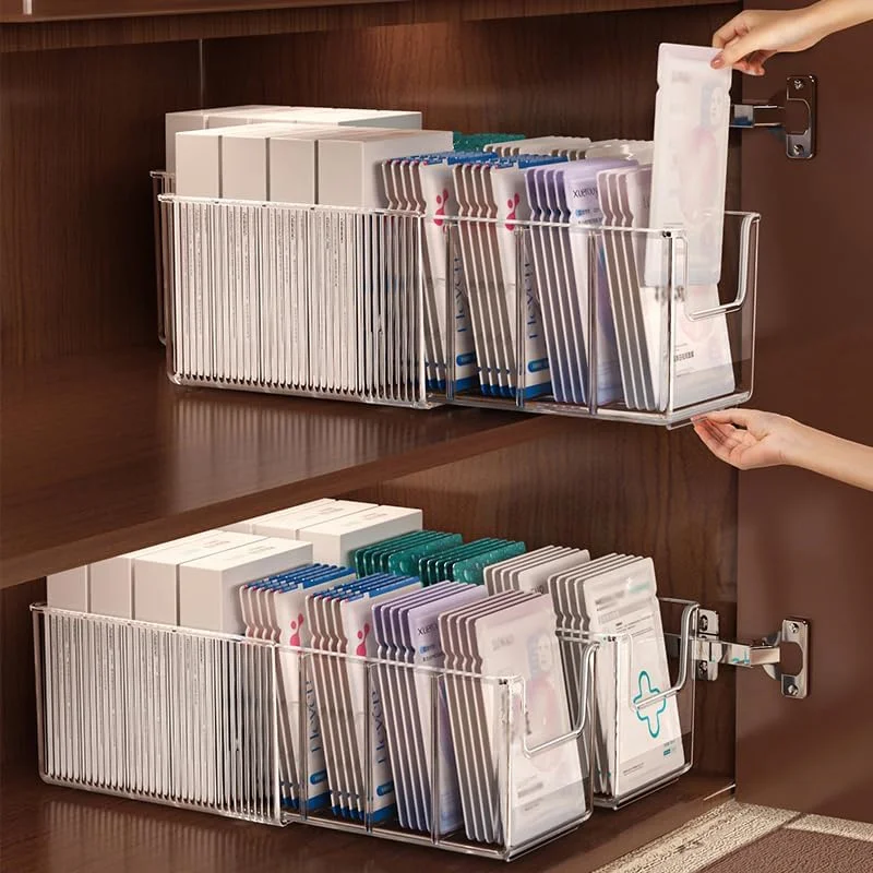 Extendable Acrylic Makeup Orga - Face Mask Storage Box ulasan dan harga