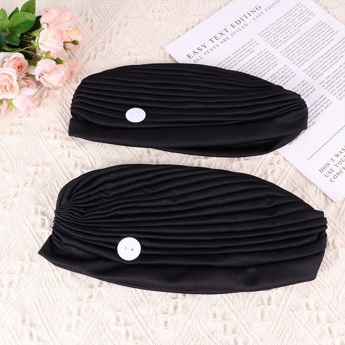 2Pcs Black Adjustable Elastic  - Mask Ear Saver Strap ulasan dan harga