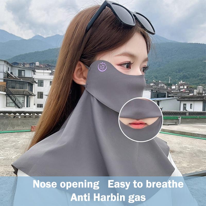 Summer Ice Silk Face Gini Full - Sports Mask Breathable ulasan dan harga