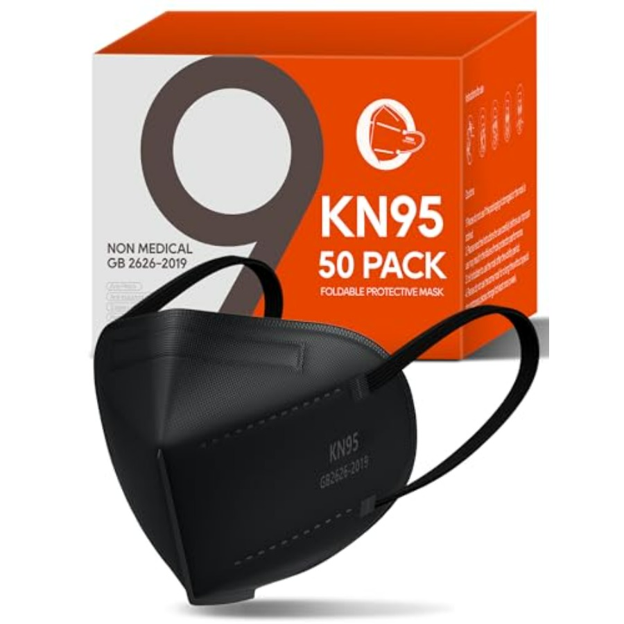 KN95 Face Masks 50 Pack for Ad - Black Face Mask Pack ulasan dan harga