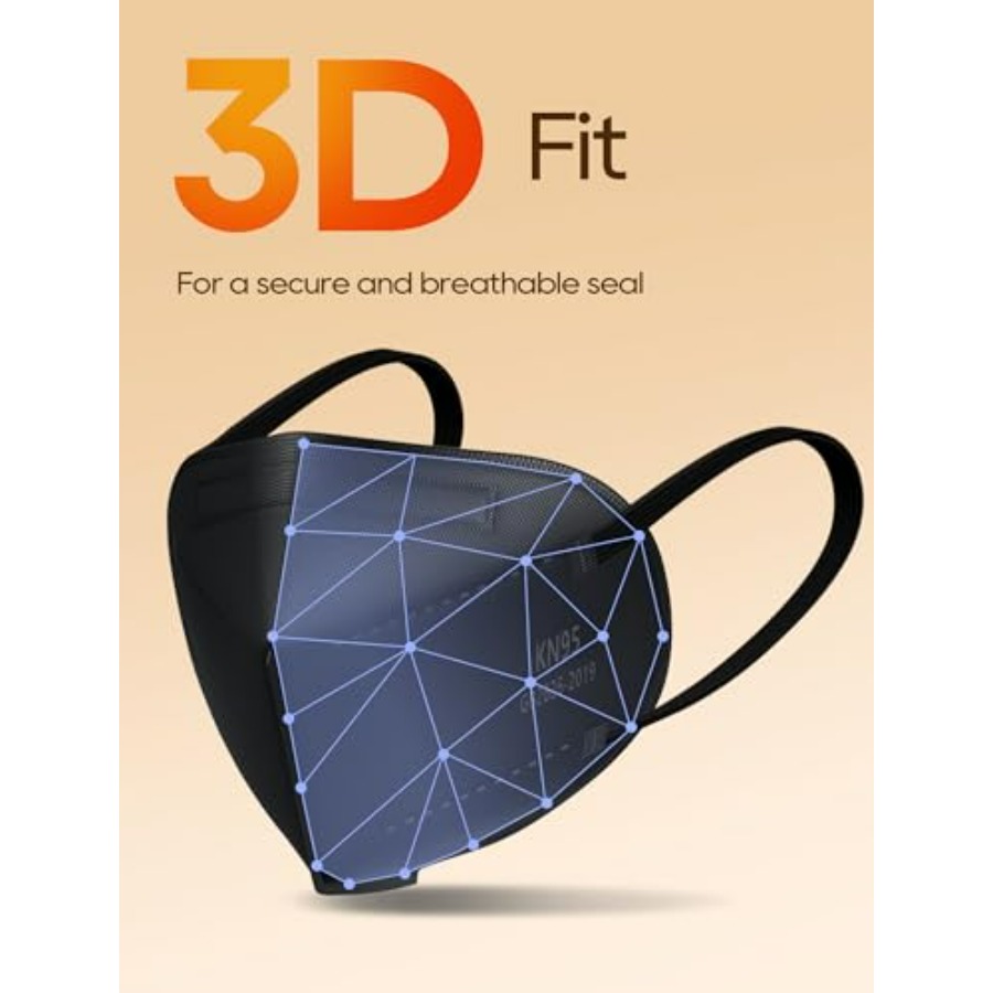 KN95 Face Masks 50 Pack for Ad - Black Face Mask Pack ulasan dan harga